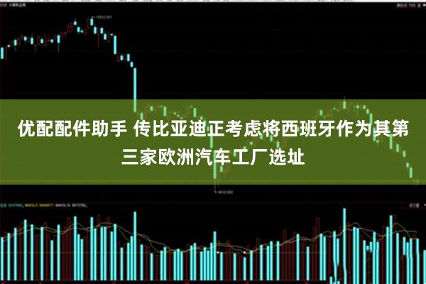 优配配件助手 传比亚迪正考虑将西班牙作为其第三家欧洲汽车工厂选址